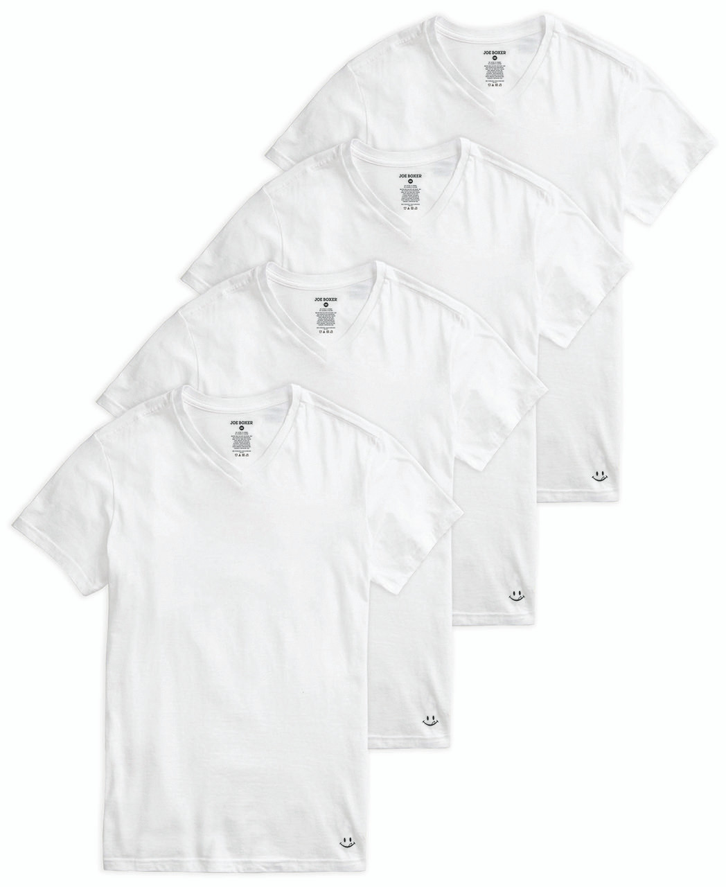 4-Pack Cotton V-Neck Undershirts
