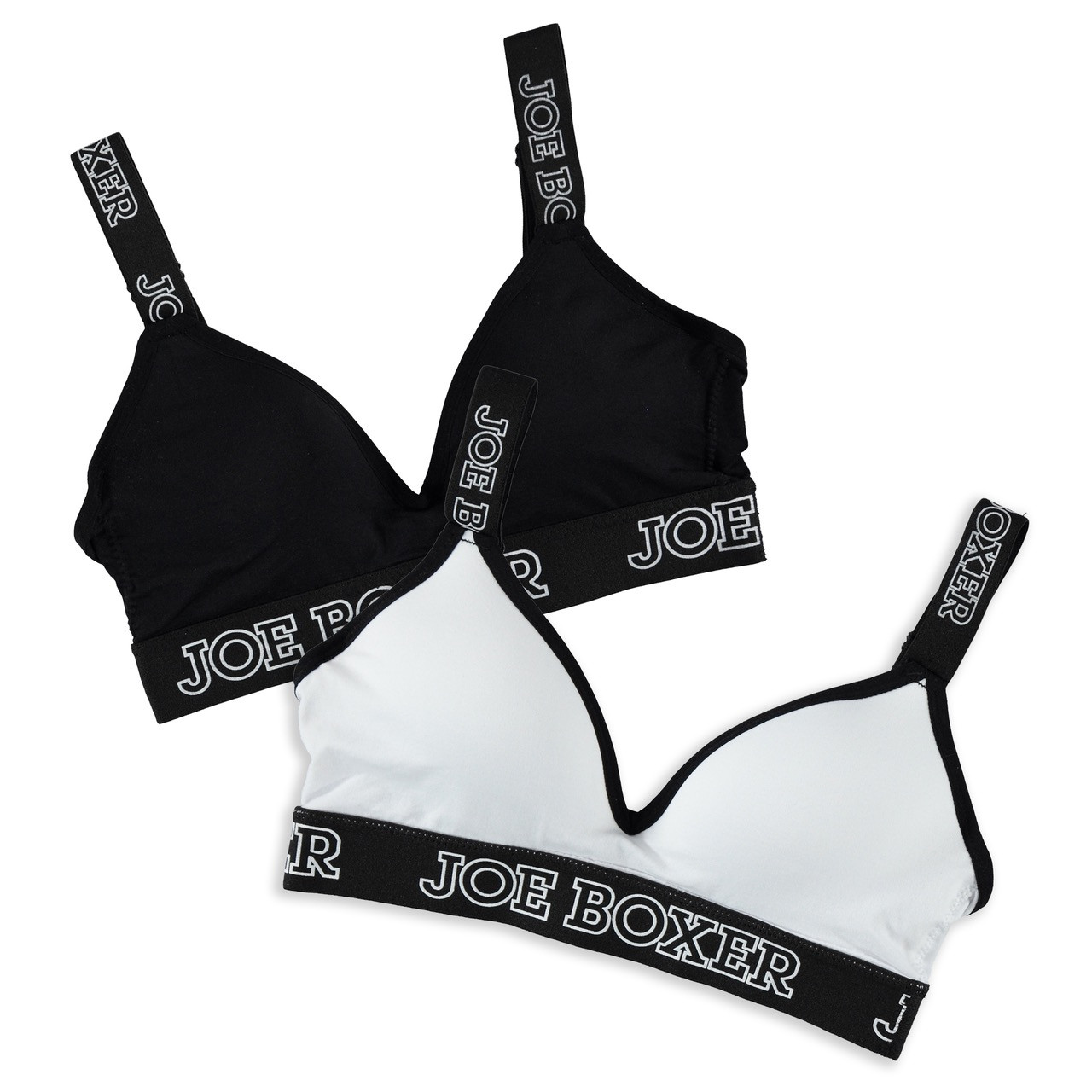 Joe Boxer 2-Piece Tag Free Seamless Wire Free Logo Bra Set