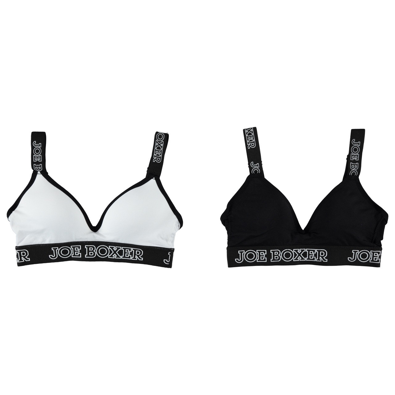 2-pack Microfiber Push-up Bras - Black/white - Ladies