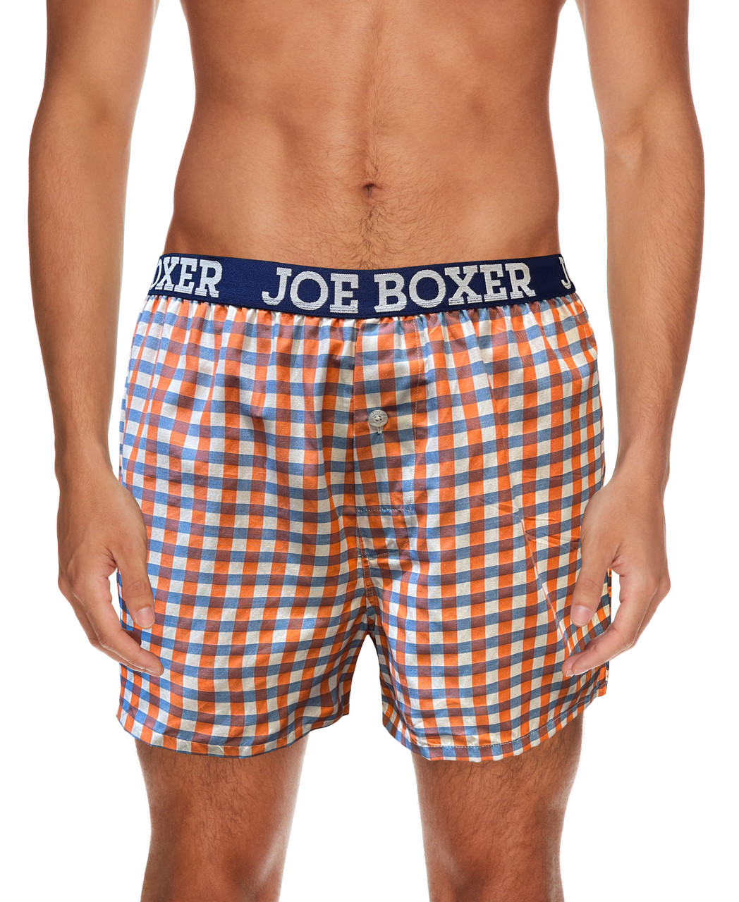 Joe Boxer 3-Pack Gingham Geometric Cotton Woven Boxers