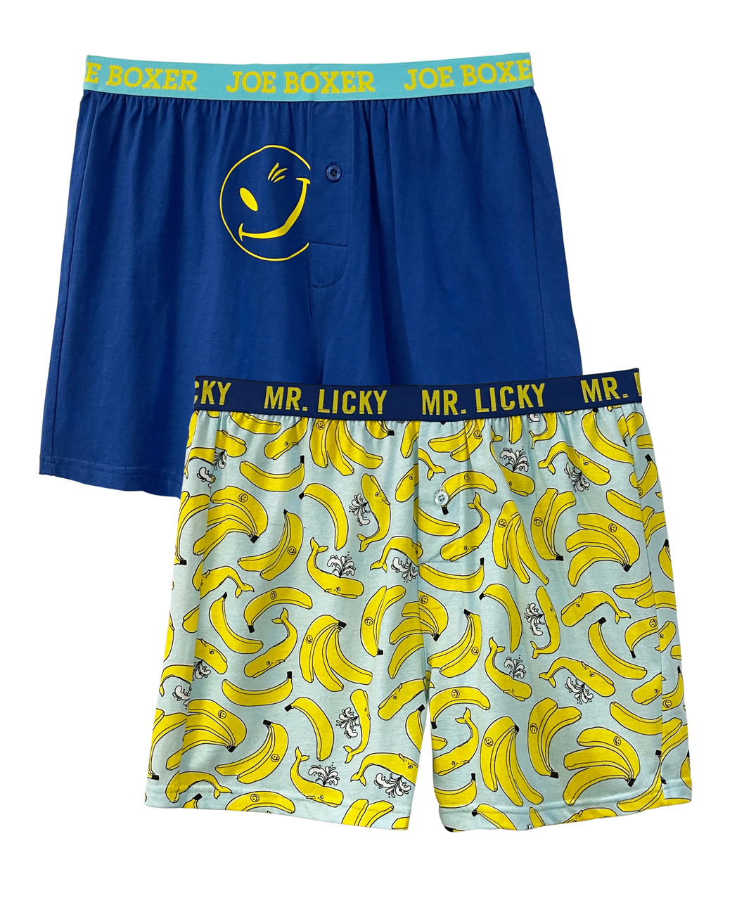 2 Pack Bananas Tag Free Cotton Knit Boxers