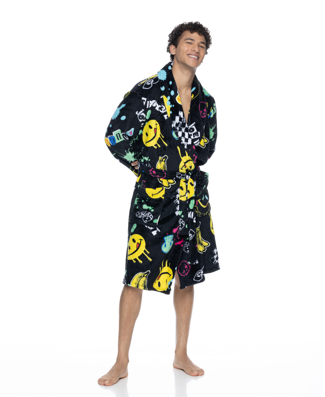 Caribbean joe men's plush deals robe