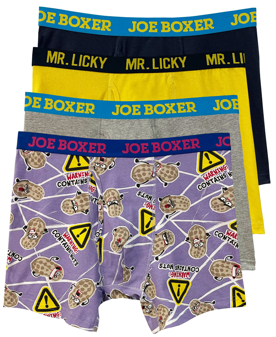 Joe Boxer Bold Color 4-Pack Cotton Stretch Boxer Briefs