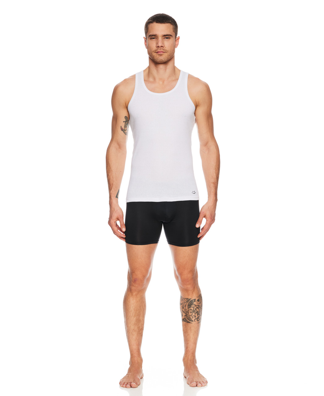 Joe Boxer White/Gray/Black 4-Pack Ribbed Tank Tops