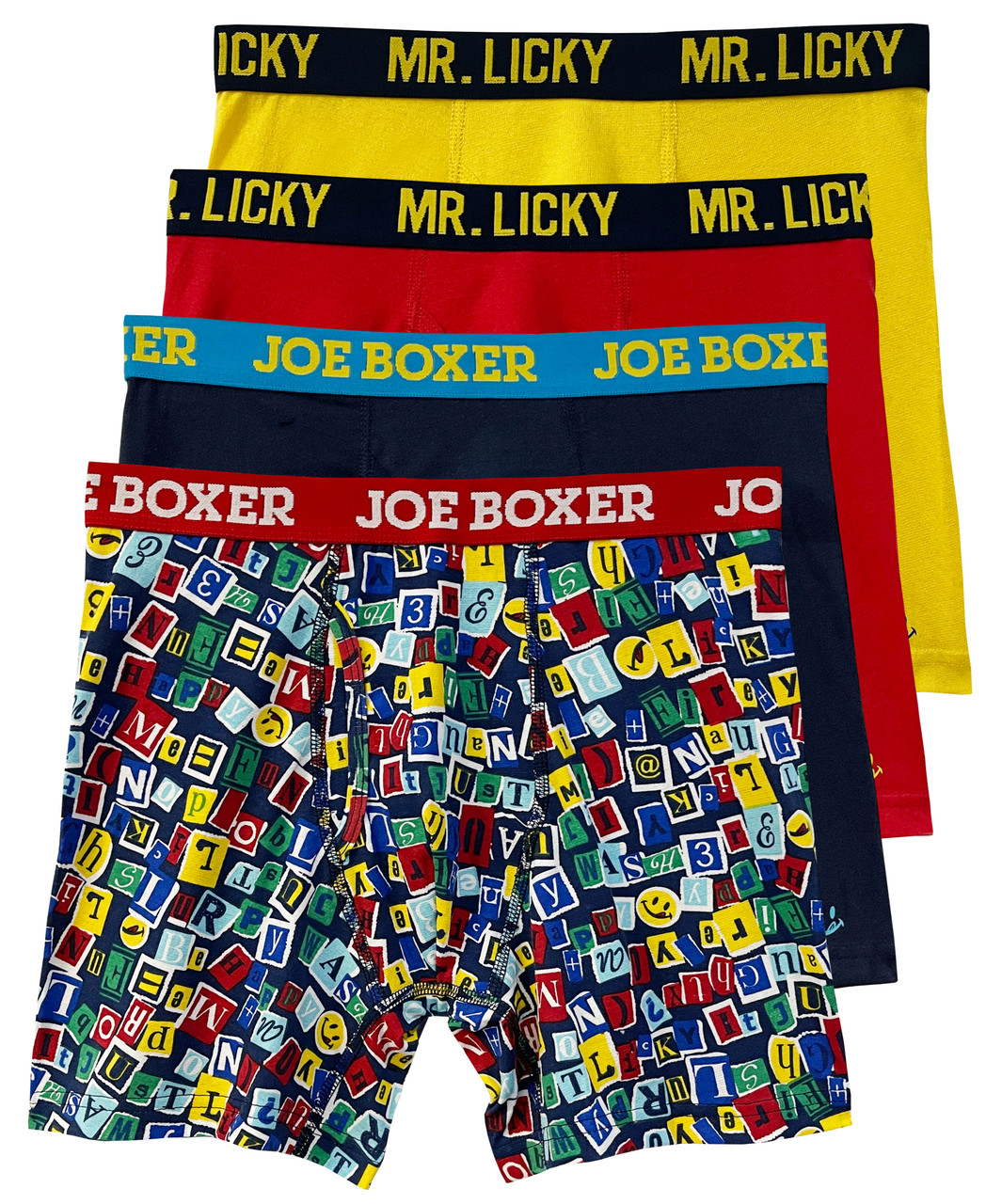 Joe Boxer Boys Joe Boxer Kids Logo Cotton 4 Pack Boxer Briefs (6-8)