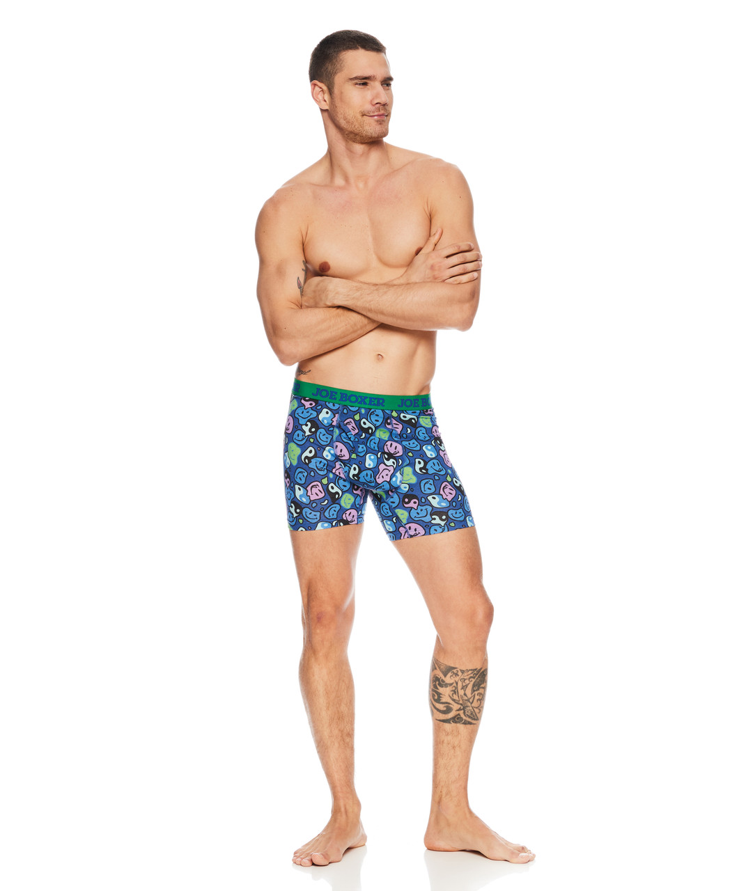 Joe Boxer Psychedelic Waves 4-Pack Cotton Stretch Boxer Briefs