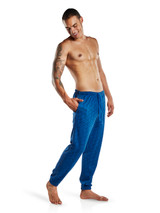 Vibrant Blue All-Over Smiley Face French Terry Sleep Pants