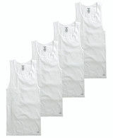 White 4-Pack Rib Tank Tops