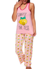 Lemon Simply The Zest Graphic Tank Top & Capri Set