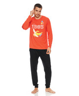 Bright Red Moisture Wicking Crew Neck Long Sleeve Shirt