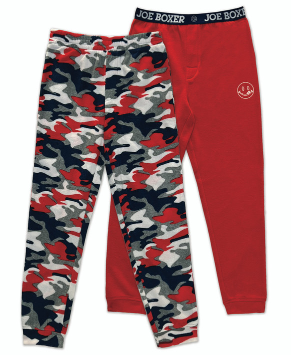 Youth Microfleece Jogger Pants (2 Pack), Poppy Red