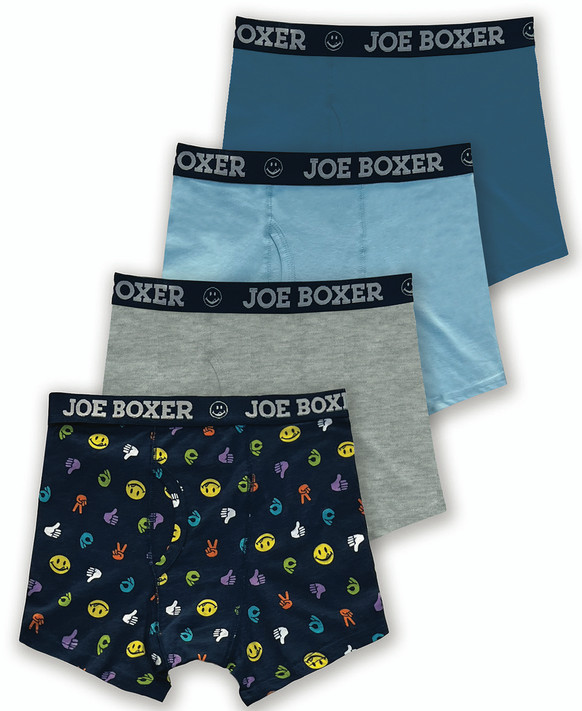 Youth 4-Pack Winky Dotted Cotton Boxer Brief Set