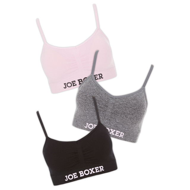 3-Pack Tag Free Logo Band Seamless Bra