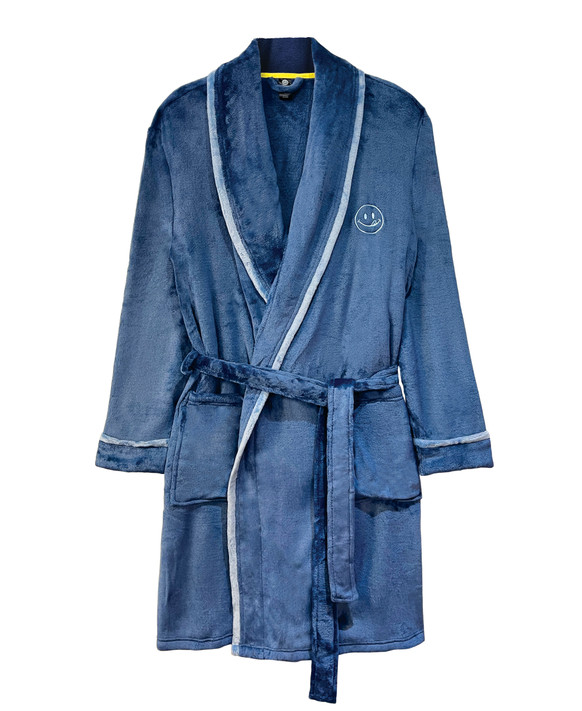 Navy Licky Logo Plush Robe