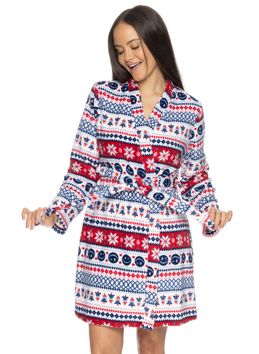 White Holiday Festival Lounge Robe