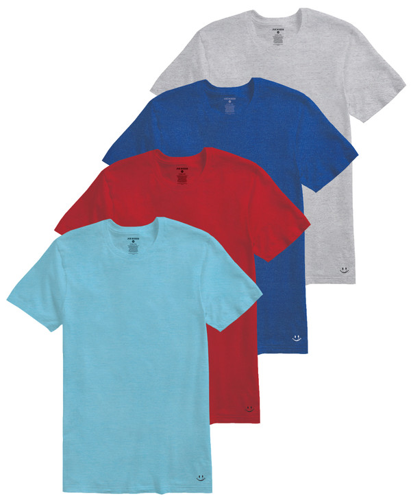 4-Pack Crew Neck Undershirts, Multi-Color