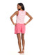 Rib Tank & Super Soft Short Sleep Set, Pink