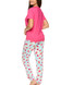 Bright Pink Watermelon Licky Short Sleeve Jogger Pant Pajama Set