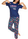 Navy Licky Dots Sleepwear Short Sleeve Jogger Pant Pajama Set