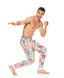 White Pop Art Jersey Jogger Pants