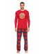 Red Tartan Plaid 3 Piece Pajama Set