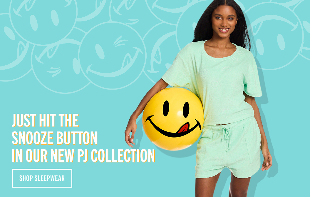 Just hit the snooze button in our new PJ Collection - Shop Sleepwear