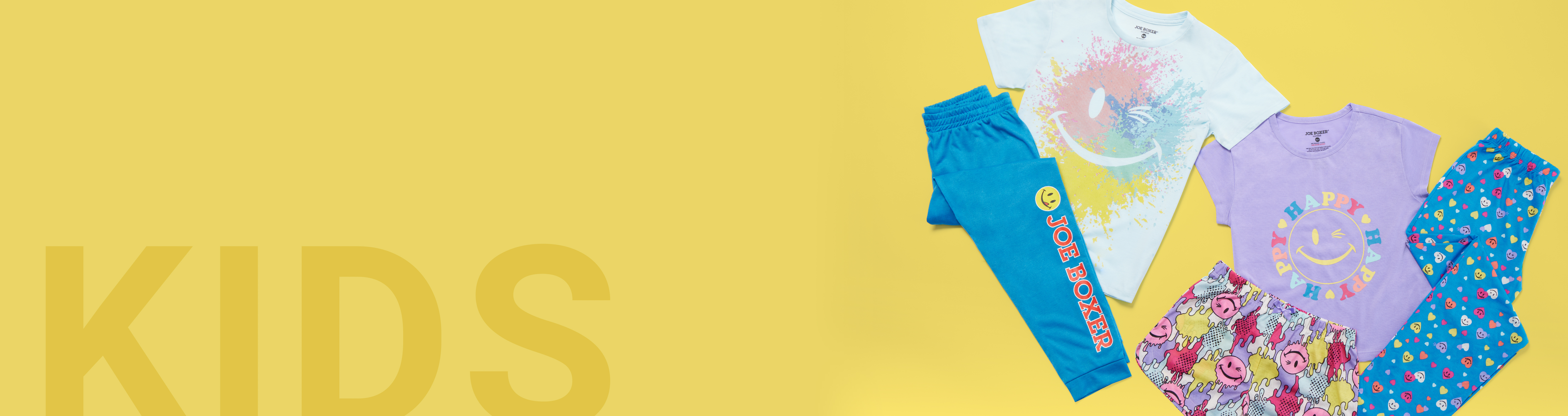 Yellow Colored Banner for Kids Loungewear Outfits