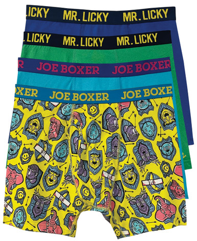 Joe Boxer 4-Pack Happy Bananas Cotton Stretch Boxer Briefs