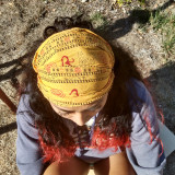 Tibetan Prayer Headband Cotton Headband With Tibetan Prayer Print - SOLD SINGLEY