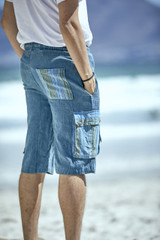 KEITH SHORTS Cotton Stonewash Cargo Shorts Solid & Striped