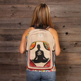 Hemp Cotton Patchwork Tie Dye Regular Backpack w/Ohm Print