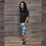 OL' BUDDY SHORTS Cotton Patchwork Grateful Dead Cargo Shorts w/ Steal Your Face Embroidery