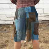 MASON SHORTS Men's Cargo Cotton Stonewash Patchwork Shorts