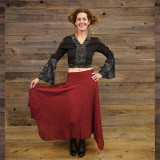 GO YOUR OWN WAY SKIRT Woven Cotton Handkerchief Cut Short Skirt w/ Back Elastic & Side Ties