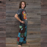 PATCHMAN PANTS Grateful Dead Men's Dharka Extra Pocket Patchwork Pants w/ Plain Pocket w/ SYF