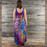 KALEIDOSCOPE DREAMS MAXI DRESS Rayon Spandex  Tie Dye Coresette Back Maxi Dress