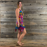 KALEIDOSCOPE DREAMS SHORT DRESS Rayon Spandex  Tie Dye Fairy Cut Short Dress