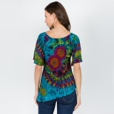 RORY TOP - Rayon Spandex Angle Cut Cap Sleeve Flowy Top-Mudmee