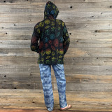 ONE WAY OR ANOTHER  HOODIE Grateful Dead Cotton Rainbow Multi Grateful Dead Print Hooded Jacket Natural