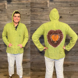 COSMO HOODY Grateful Dead Men's Fine Cotton Stonewash Pull Over Hoody w/ Tie Dye Burst & Steal Your Face Print