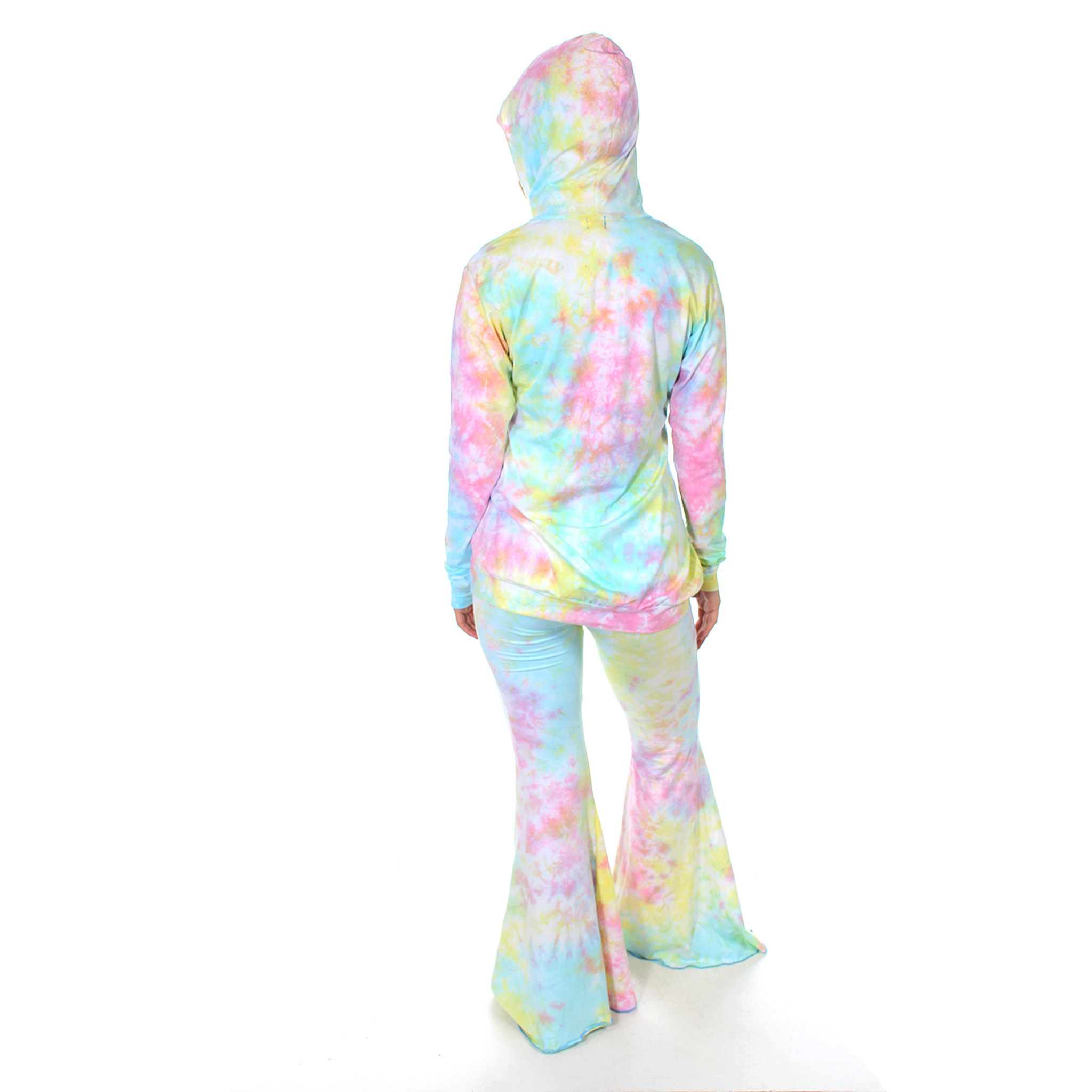 MIRACLE HOODY Cotton Lycra Pastel Tie Dye Grateful Dead Hoody w/ SYF Print