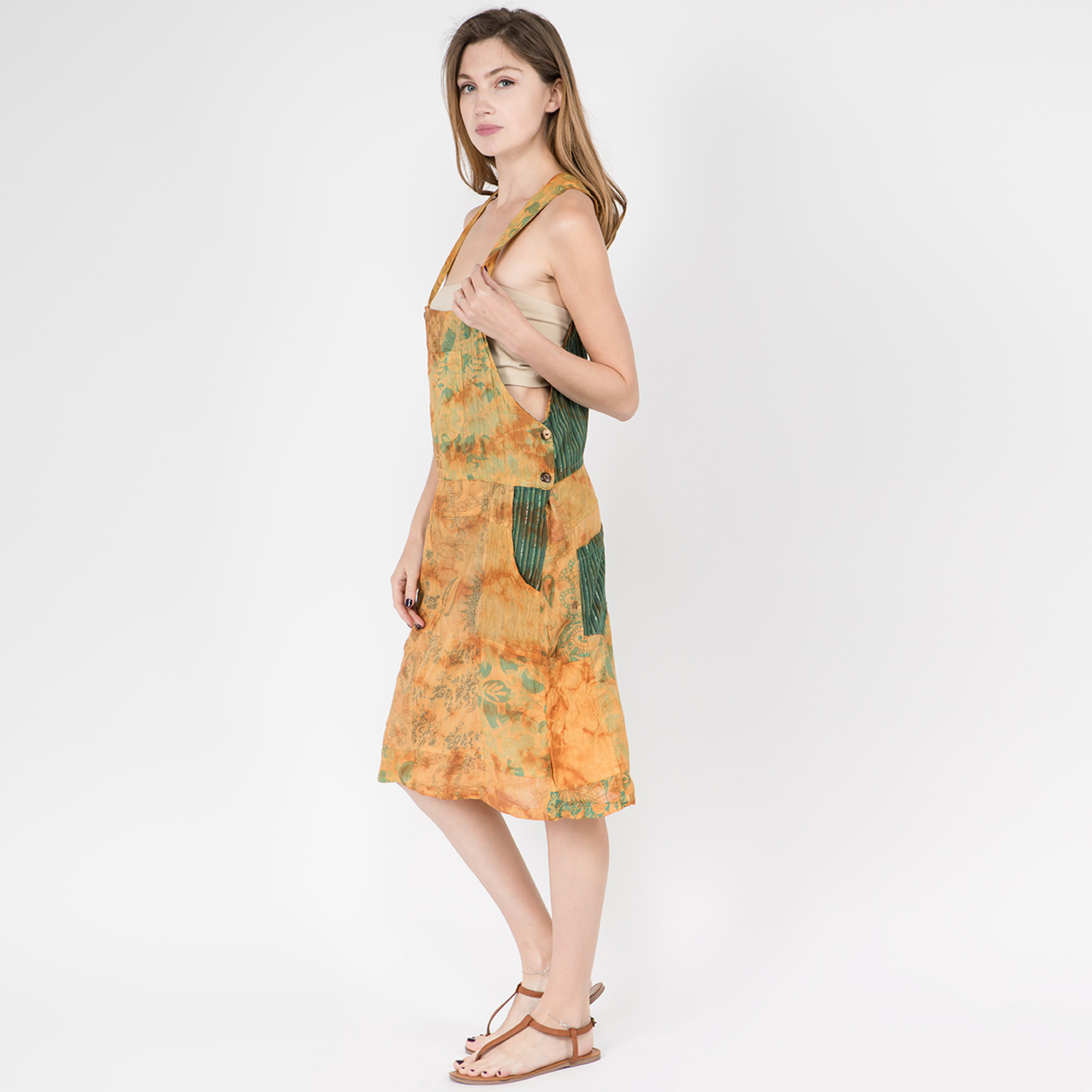 JANET DRESS - Mix Jaipuri Patch Overall Mini Dress