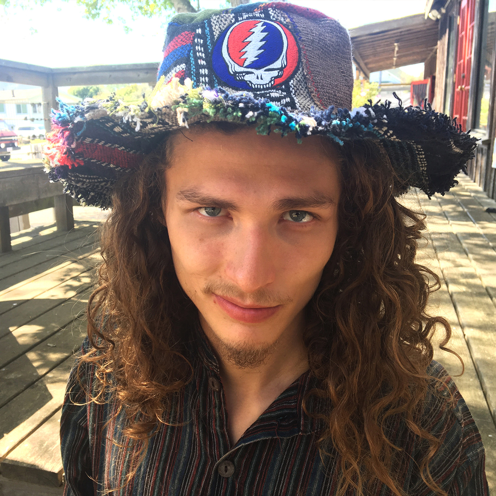 SYF Patchwork Hat Upcycle Patwork Hat w/ Steal Your Face Embroidery