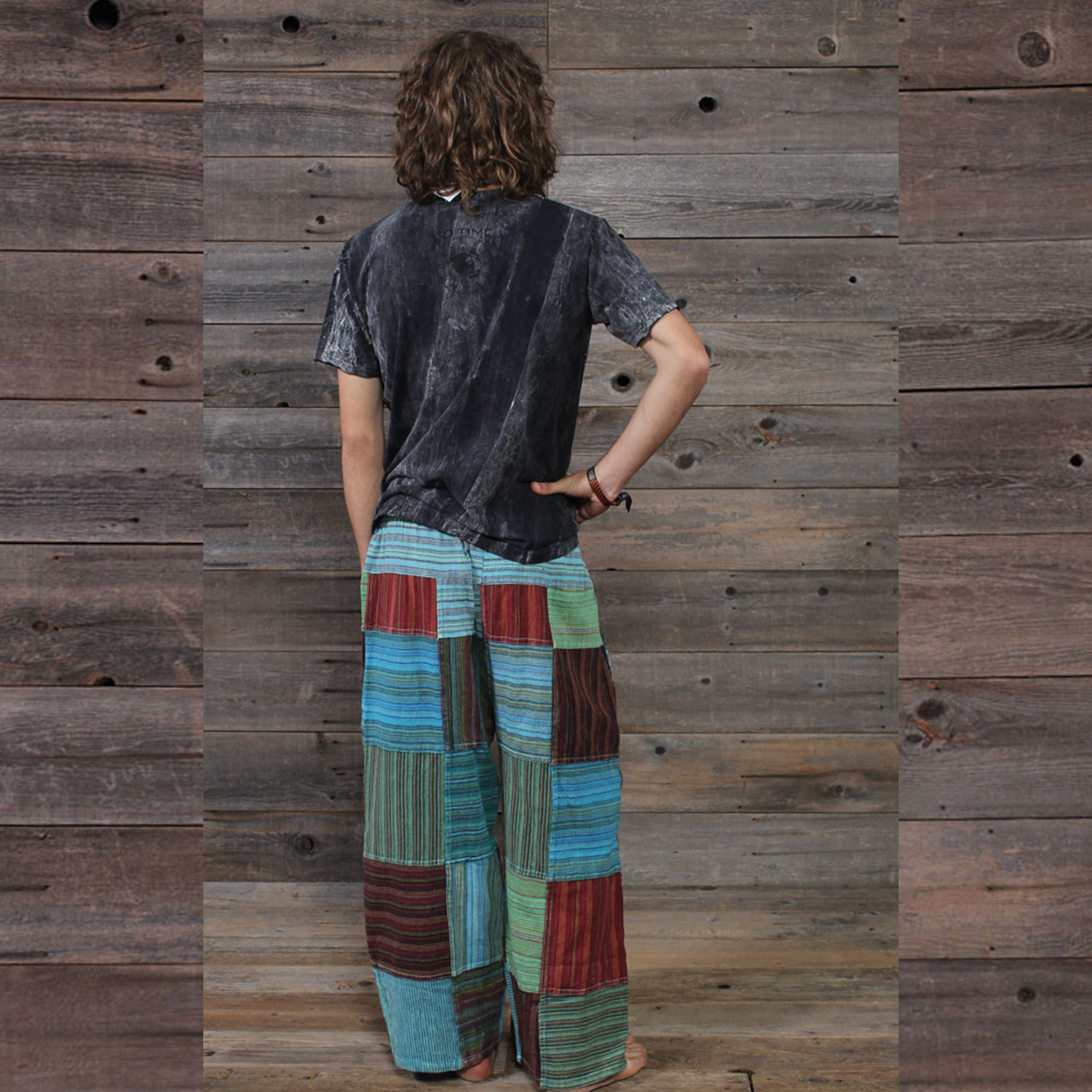 PATCHMAN PANTS Grateful Dead Men's Dharka Extra Pocket Patchwork Pants w/ Plain Pocket w/ SYF