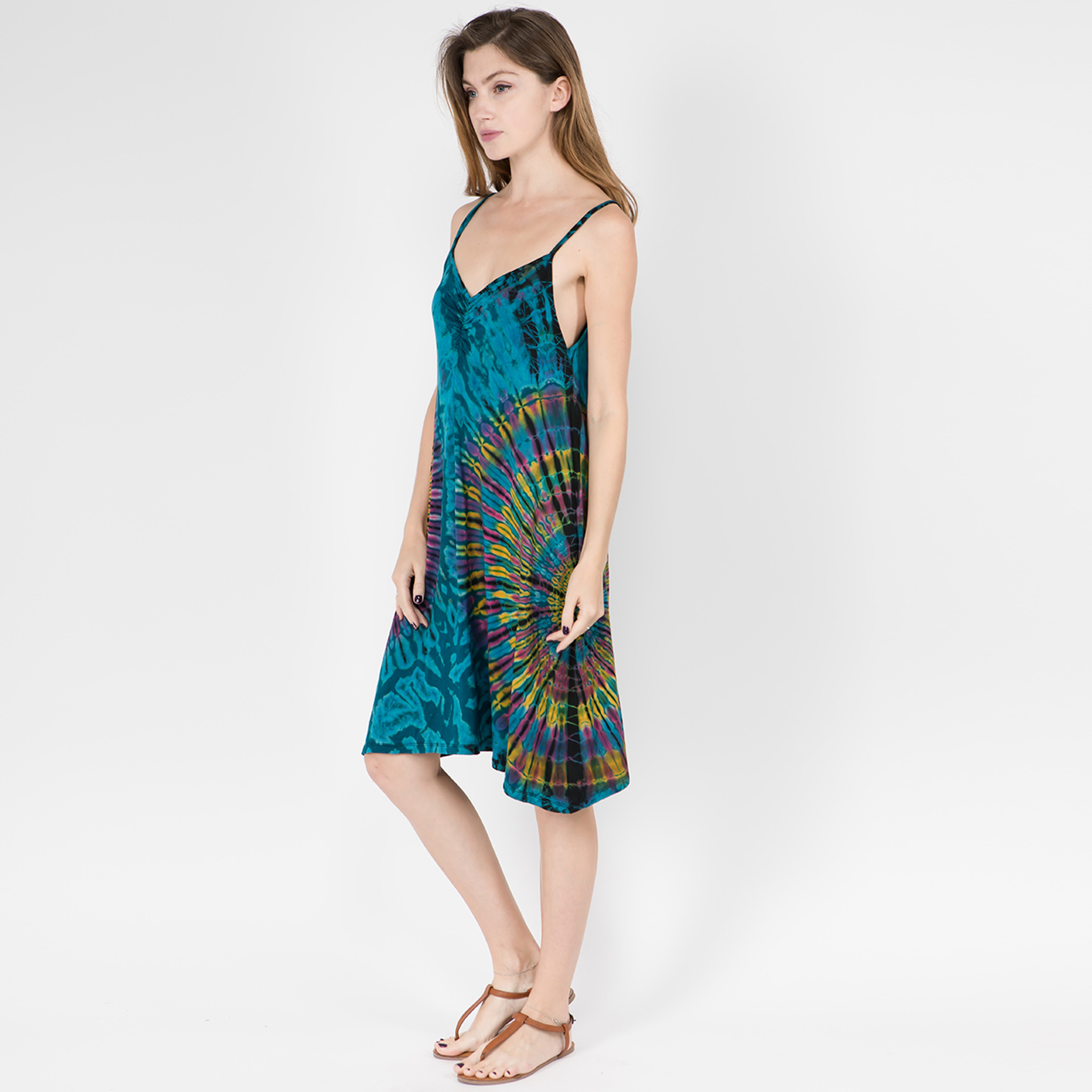 BLAIRE DRESS - Rayon Spandex Spaghetti Strap Short Slip Dress-Mudmee