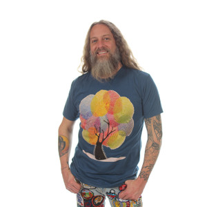 RAINBOW TREE NO TIME T-SHIRT Cotton Rainbow Tree T-Shirt