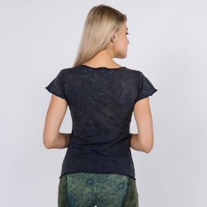 FLORA TOP Cotton Lycra Pico Hem Tee