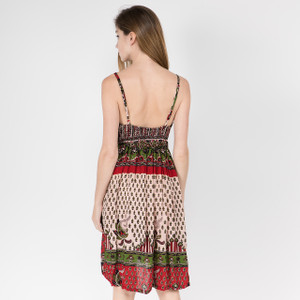 HAILEY DRESS - Rayon Crepe Print and Cotton Mini Dress