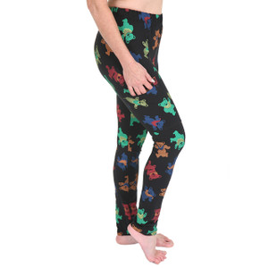 JERRI LEGGINGS Cotton Lycra Grateful Dead Bolt, Bear or SYF Printed Leggings