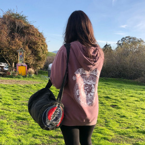 Grateful Dead Steal Your Face Cotton Stonewash Duffle Bag W/ Outside Zipper Pocket